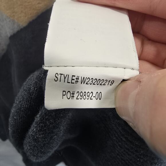 Prana Sweater Womens Medium Gray Lightweight Organic Cotton Chevron - Picture 11 of 12